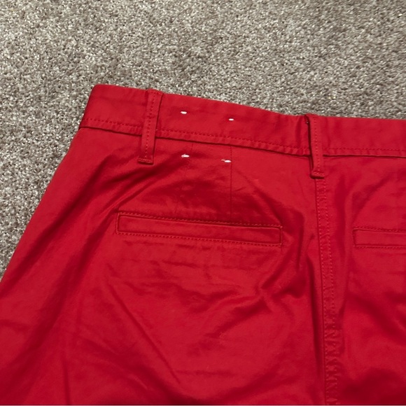 Talbots Red Relaxed Chino Short 7” Seersucker Cuffs Women’s Size 2 Preppy NWOT - Picture 8 of 16